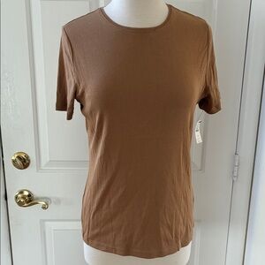 NWT light brown PIMA cotton tee